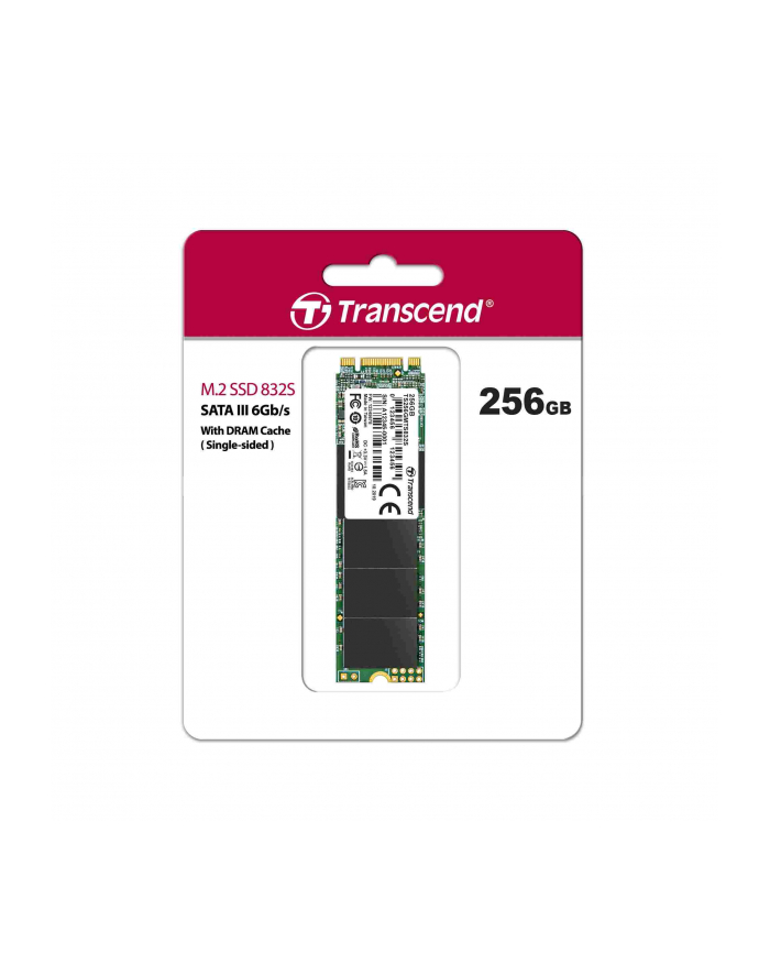 TRANSCEND TS256GMTS832S Transcend SSD MTS832S M.2 2280 Single Sided 3DTLC 256GB B+M Key R/W 530/400 MB/s główny