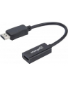 ic intracom MANHATTAN 151634 Manhattan Kabel adapter DisplayPort DP na HDMI M/F 1080p Full HD 15cm czarny - nr 11