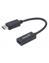 ic intracom MANHATTAN 151634 Manhattan Kabel adapter DisplayPort DP na HDMI M/F 1080p Full HD 15cm czarny - nr 1