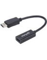 ic intracom MANHATTAN 151634 Manhattan Kabel adapter DisplayPort DP na HDMI M/F 1080p Full HD 15cm czarny - nr 32