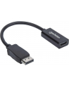 ic intracom MANHATTAN 151634 Manhattan Kabel adapter DisplayPort DP na HDMI M/F 1080p Full HD 15cm czarny - nr 33