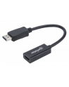ic intracom MANHATTAN 151634 Manhattan Kabel adapter DisplayPort DP na HDMI M/F 1080p Full HD 15cm czarny - nr 6