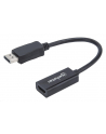 ic intracom MANHATTAN 151634 Manhattan Kabel adapter DisplayPort DP na HDMI M/F 1080p Full HD 15cm czarny - nr 7
