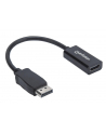 ic intracom MANHATTAN 151634 Manhattan Kabel adapter DisplayPort DP na HDMI M/F 1080p Full HD 15cm czarny - nr 8