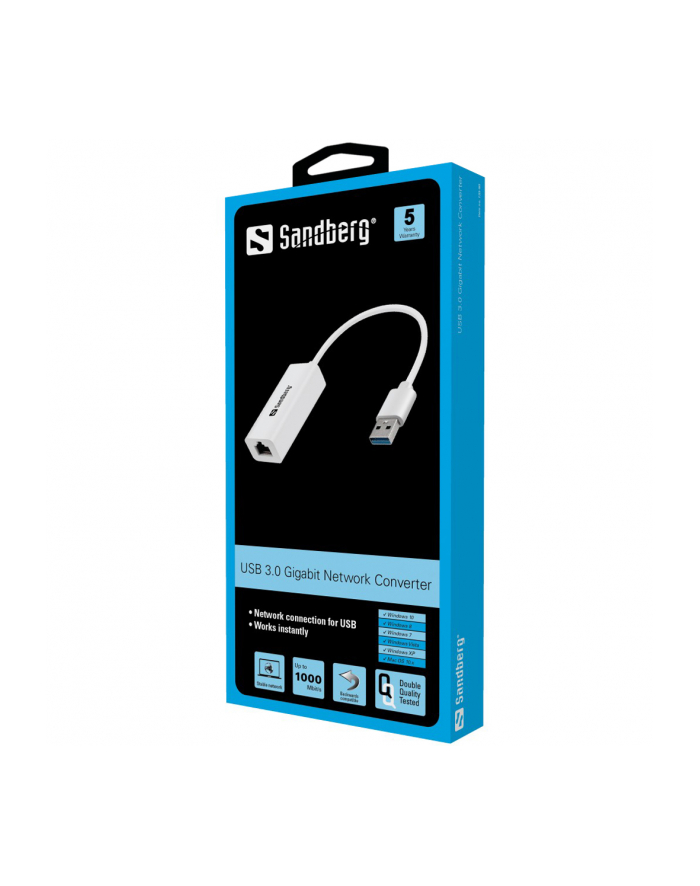 SANDBERG 133-90 Sandberg adapter USB 3.0 - złącze Gigabit główny