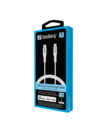SANDBERG 136-25 Sandberg kabel USB-C - Lightning MFI 1M