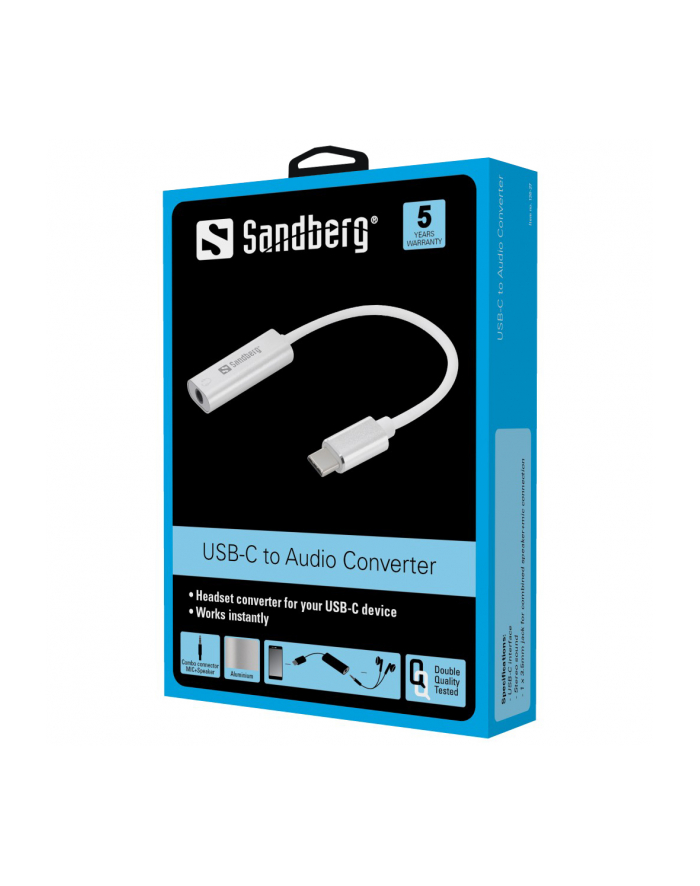 SANDBERG 136-27 Sandberg adapter audio USB-C główny
