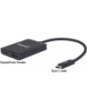 ic intracom MANHATTAN 152952 Manhattan 2-Portowy splitter AV USB-C na 2x DisplayPort z hubem MST 4K@30Hz - nr 18