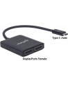 ic intracom MANHATTAN 152952 Manhattan 2-Portowy splitter AV USB-C na 2x DisplayPort z hubem MST 4K@30Hz - nr 19