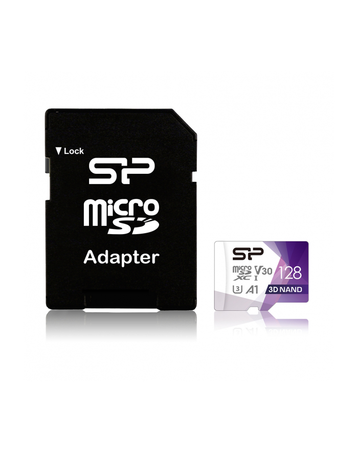 SILICONPOW SP128GBSTXDU3V20AB Silicon Power Karta Pamięci Micro SDXC 128GB UHS-I U3 V30 +adapter 100MB/s główny