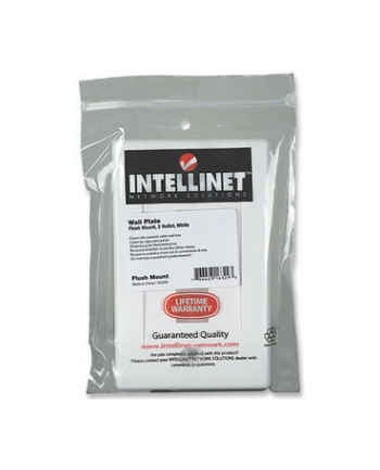 intellinet network solutions INTELLINET 163293 Intellinet 2-Port Keystone plate for surface mount box (PN 517874) white