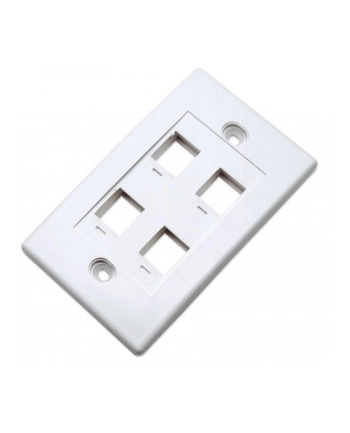 intellinet network solutions INTELLINET 163316 Intellinet 4-Port Keystone plate for surface mount box (PN 517874) white