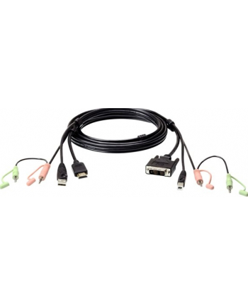 ATEN 2L-7D02DH ATEN 2L-7D02DH 1.8M USB HDMI to DVI-D KVM Cable with Audio