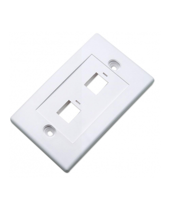 intellinet network solutions INTELLINET 163293 Intellinet 2-Port Keystone plate for surface mount box (PN 517874) white