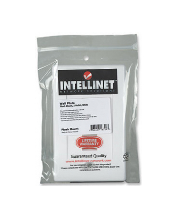 intellinet network solutions INTELLINET 163293 Intellinet 2-Port Keystone plate for surface mount box (PN 517874) white