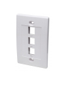 intellinet network solutions INTELLINET 163309 Intellinet 3-Port Keystone plate for surface mount box (PN 517874) white - nr 1