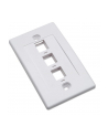 intellinet network solutions INTELLINET 163309 Intellinet 3-Port Keystone plate for surface mount box (PN 517874) white - nr 2