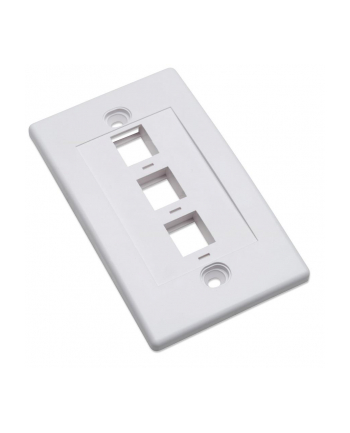 intellinet network solutions INTELLINET 163309 Intellinet 3-Port Keystone plate for surface mount box (PN 517874) white