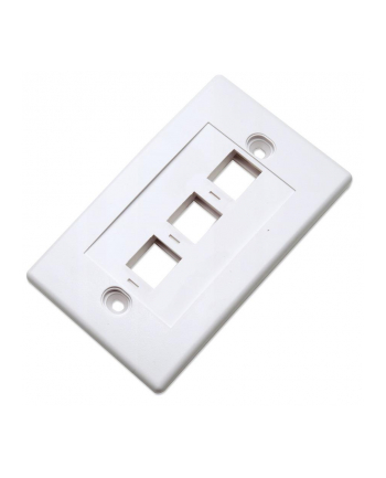 intellinet network solutions INTELLINET 163309 Intellinet 3-Port Keystone plate for surface mount box (PN 517874) white