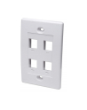 intellinet network solutions INTELLINET 163316 Intellinet 4-Port Keystone plate for surface mount box (PN 517874) white - nr 1