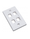 intellinet network solutions INTELLINET 163316 Intellinet 4-Port Keystone plate for surface mount box (PN 517874) white - nr 2