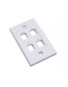 intellinet network solutions INTELLINET 163316 Intellinet 4-Port Keystone plate for surface mount box (PN 517874) white - nr 4