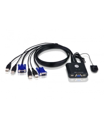 ATEN CS22U-AT ATEN CS22U 2-Port USB KVM Switch, Remote port selector, 0.9m cable; English Box!