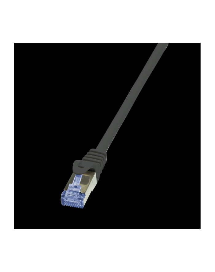 LOGILINK CQ4013S LOGILINK - Patchcord kat.6A/7, 600MHz S/FTP PIMF PrimeLine czarny 0,25m główny