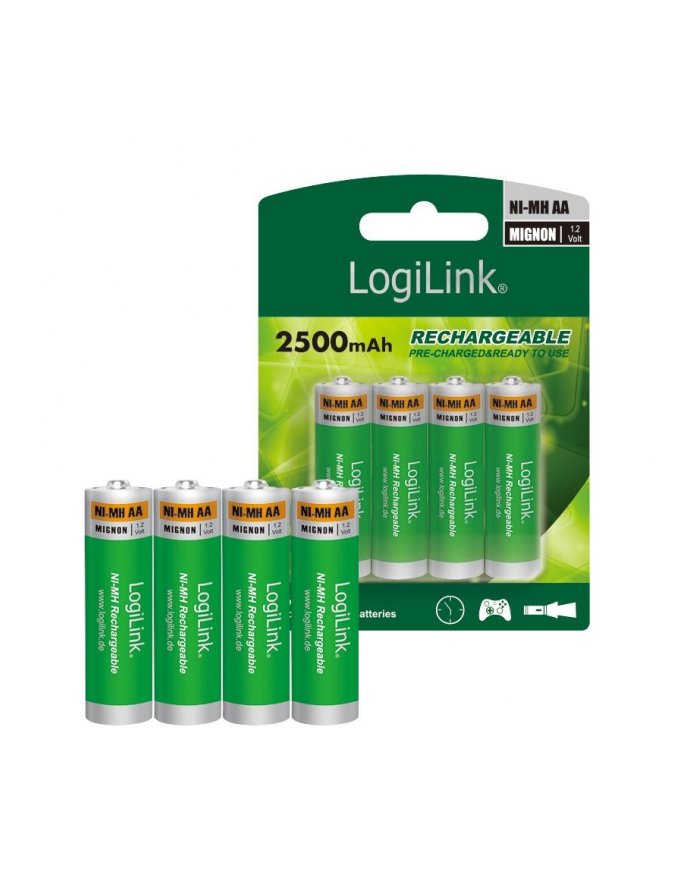 LOGILINK LR6RB4 LOGILINK - Akumulatory AA, 4 szt Ni-MH, Mignon, 1.2V główny