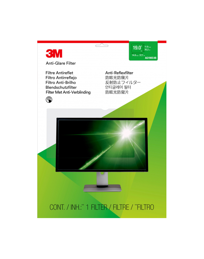3M AG190C4B Filtr anty-odblaskowy AG190C4B 19 5:4 301,6 x 376,2 mm główny