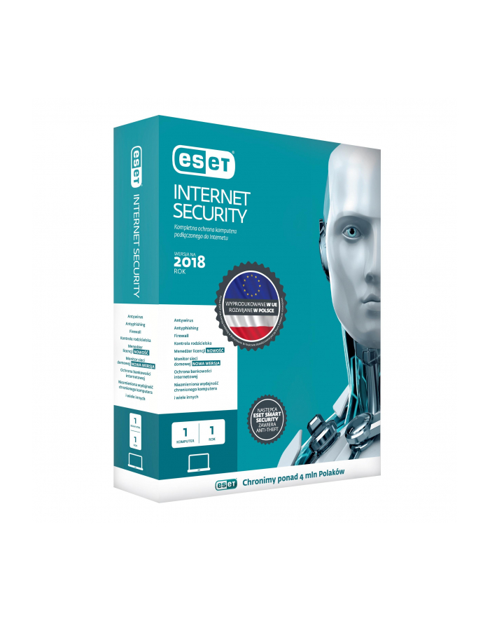 ESET EIS-1U12M-B ESET Internet Security BOX 1U 12M główny
