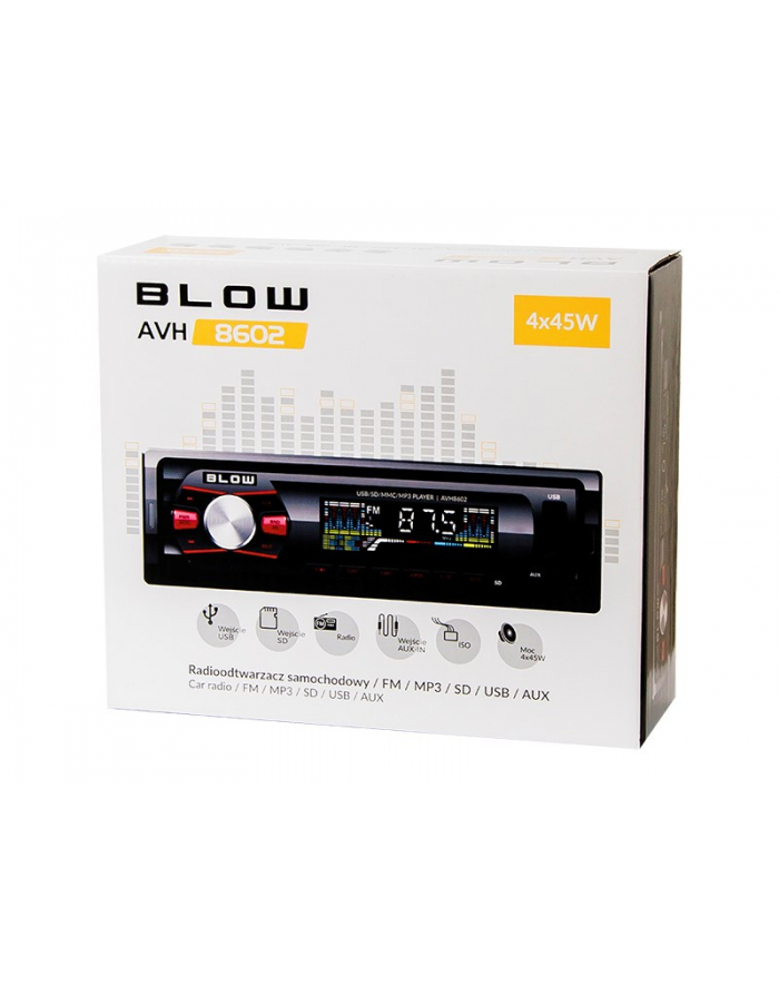 BLOW 78-268# Radio BLOW AVH-8602 MP3/USB/SD/MMC główny