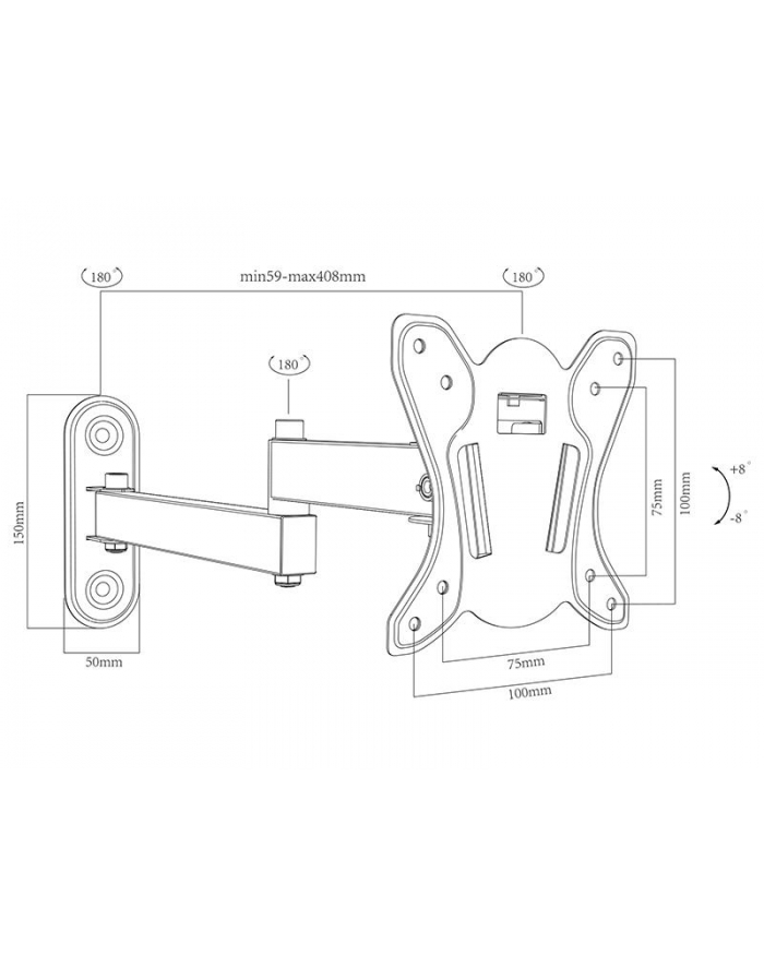 BLOW 76-855# BLOW Holder LCD TV 10-27 with double arm główny