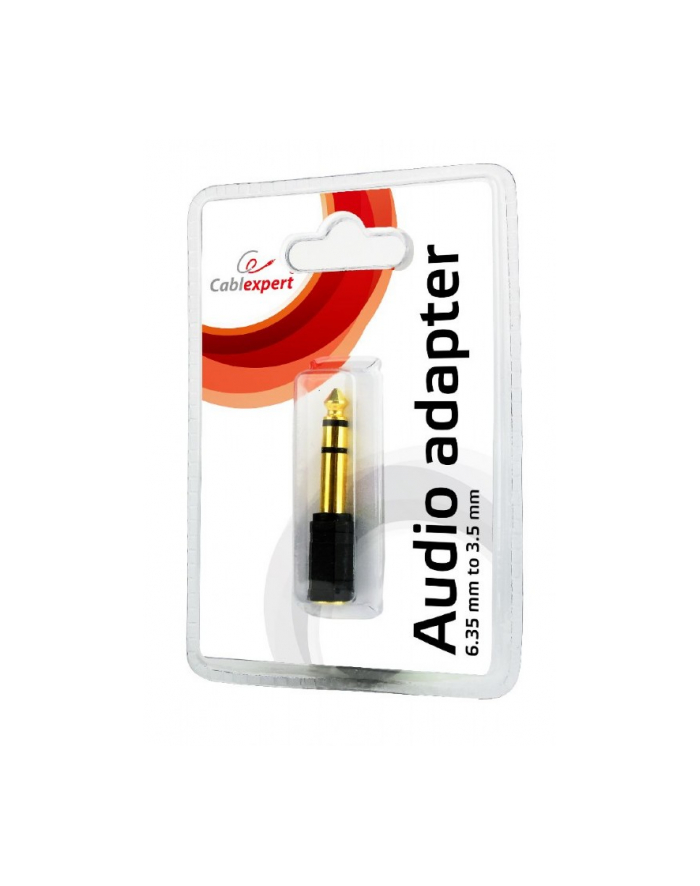 GEMBIRD A-6.35M-3.5F Gembird adapter audio 6.35mm do 3.5mm, czarny główny