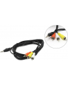 GEMBIRD CCA-4P2R-2M Gembird kabel audio JACK 3,5mm (4-pin) M / 3x RCA (CINCH) M, 2M, czarny - nr 1