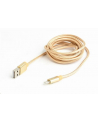 GEMBIRD CCB-mUSB2B-AMLM-6-G Gembird kabel USB do 8-pin, oplot, wtyki w osłonie metalowej, 1.8m, złoty - nr 1