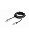 GEMBIRD CCB-mUSB2B-AMLM-6 Gembird kabel USB do 8-pin, oplot, wtyki w osłonie metalowej, 1.8m, czarny - nr 1