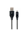 GEMBIRD CC-USB2B-AMLM-1M-BW Gembird Kabel Premium USB 2.0 do 8-pin (metalowe wtyki,oplot) 1m, czarny/biały - nr 1