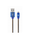 GEMBIRD CC-USB2J-AMLM-1M-BL Gembird Kabel USB do 8-pin (metalowe wtyki, oplot nylonowy denim - jeans) 1m - nr 1