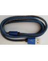 GEMBIRD CC-USB2J-AMLM-1M-BL Gembird Kabel USB do 8-pin (metalowe wtyki, oplot nylonowy denim - jeans) 1m - nr 2