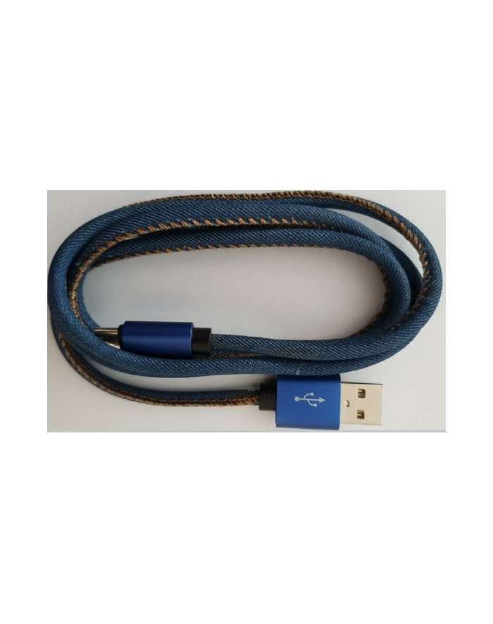 GEMBIRD CC-USB2J-AMLM-1M-BL Gembird Kabel USB do 8-pin (metalowe wtyki, oplot nylonowy denim - jeans) 1m główny