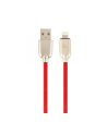 GEMBIRD CC-USB2R-AMLM-1M-R Gembird Kabel Premium USB do 8-pin (metalowe wtyki, kabel gumowany) 1m, czerwony - nr 1