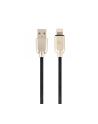 GEMBIRD CC-USB2R-AMLM-1M Gembird Kabel Premium USB do 8-pin (metalowe wtyki, kabel gumowany) 1m, czarny - nr 1