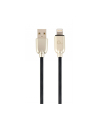 GEMBIRD CC-USB2R-AMLM-2M Gembird Kabel Premium USB do 8-pin (metalowe wtyki, kabel gumowany) 2m, czarny - nr 1