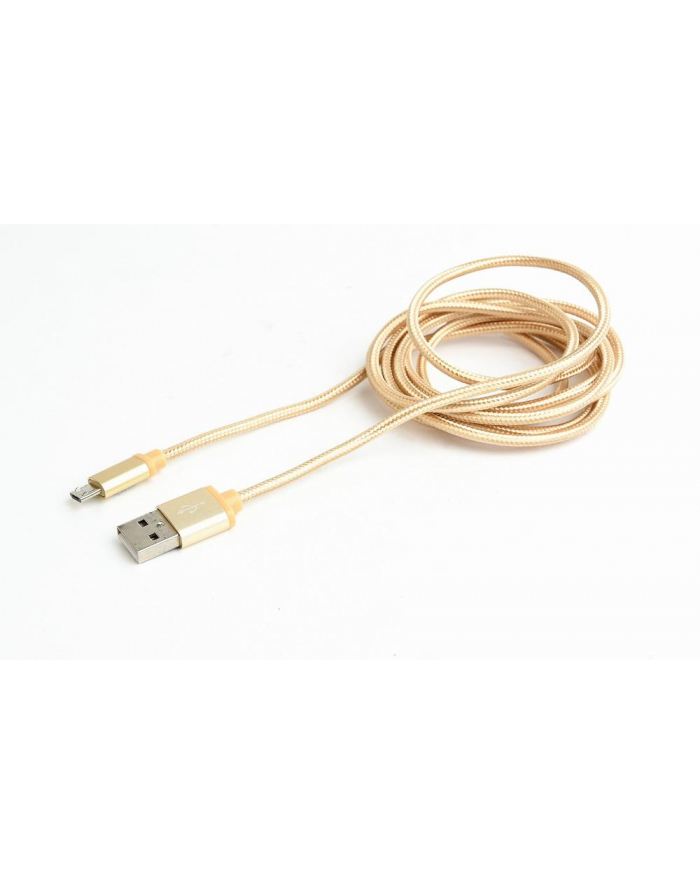 GEMBIRD CCB-mUSB2B-AMBM-6-G Gembird kabel micro USB 2.0 AM-MBM5P 1.8M oplot,wtyki w osłonie metalowej,złoty główny