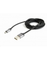 GEMBIRD CCB-mUSB2B-AMBM-6 Gembird kabel micro USB 2.0 AM-MBM5P 1.8M oplot,wtyki w osłonie metalowej,czarny - nr 1