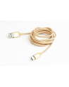 GEMBIRD CCB-mUSB2B-AMCM-6-G Gembird kabel USB-C złoty oplot nylonowy, metalowe wtyki, 1.8m - nr 2