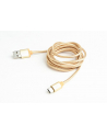 GEMBIRD CCB-mUSB2B-AMCM-6-G Gembird kabel USB-C złoty oplot nylonowy, metalowe wtyki, 1.8m - nr 6