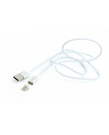 GEMBIRD CC-USB2-AMUCMM-1M Gembird kabel USB-C magnetyczny, blister, srebrny, 1m
