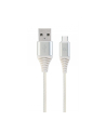 GEMBIRD CC-USB2B-AMCM-1M-BW2 Gembird premium kabel USB-C 2.0 (AM/CM) metalowe wtyki, oplot, 1m, srebrny/biały - nr 1